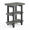 Alaterre Furniture Pomona Metal and Wood 2-Shelf End Table, Slate Gray AMBA02SG - alternate 1